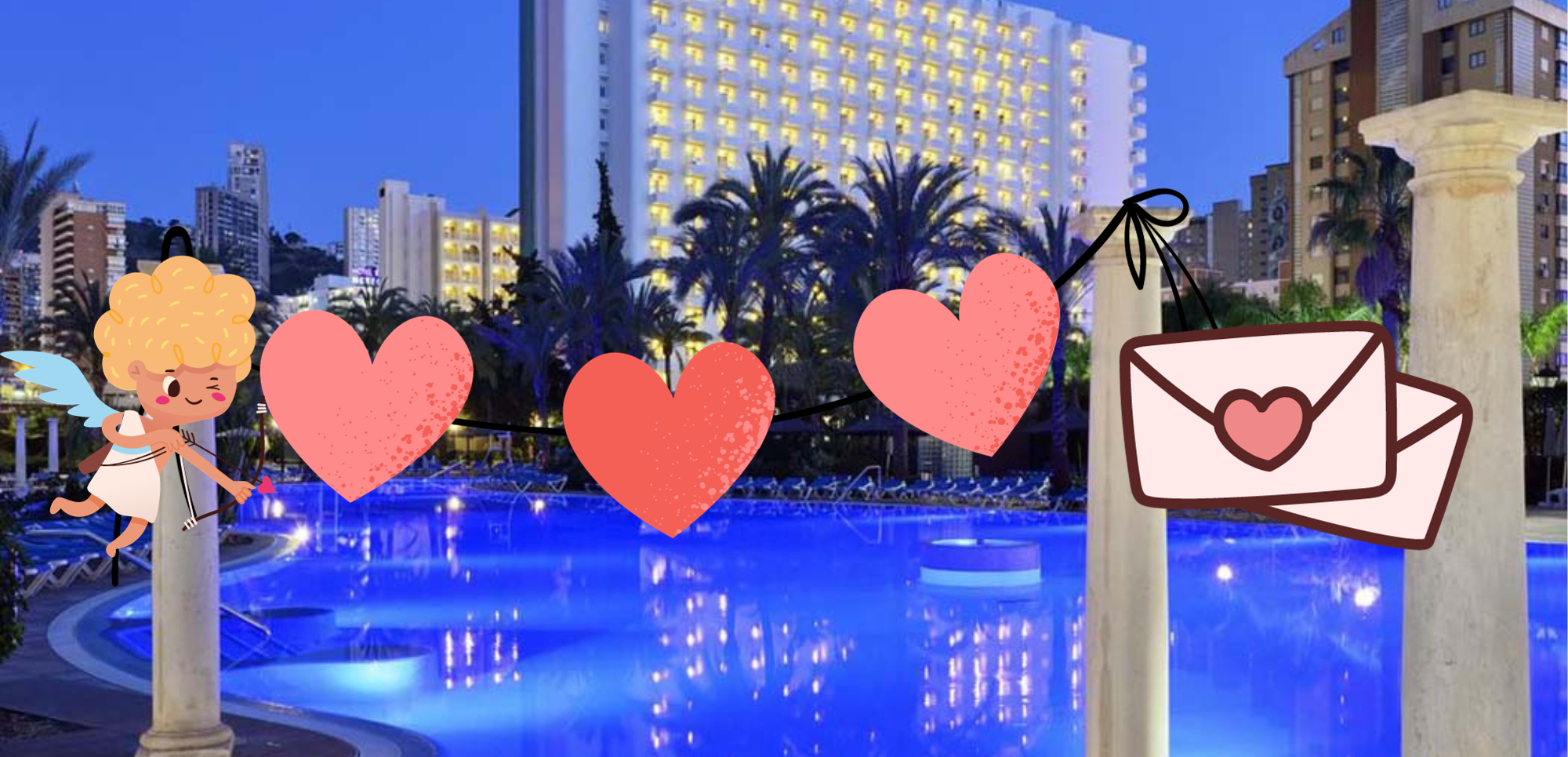 Escapada San Valentín «Hotel Sol Pelicanos 3*» con Bus a Benidorm, Alicante